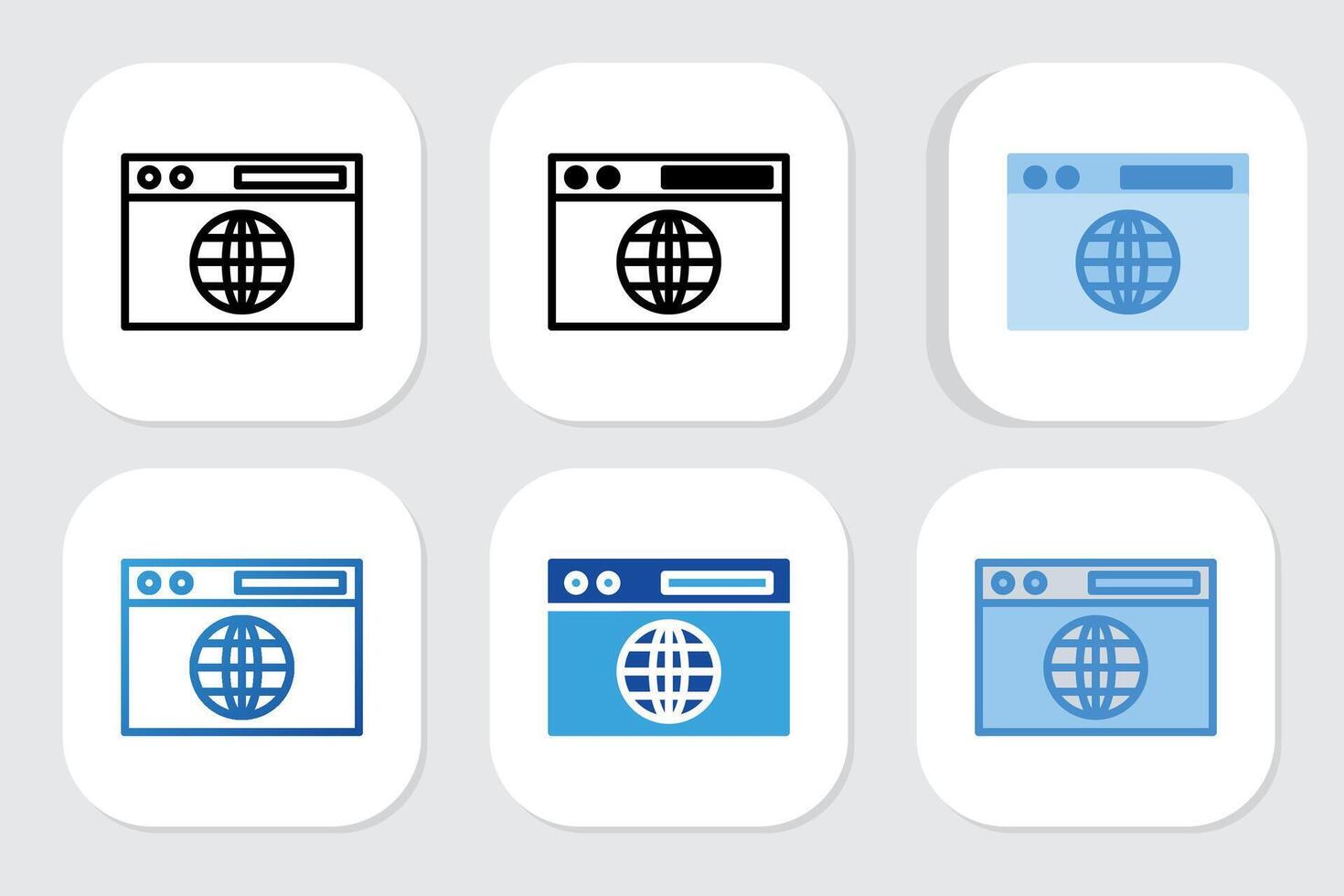 website icons with various design styles vector