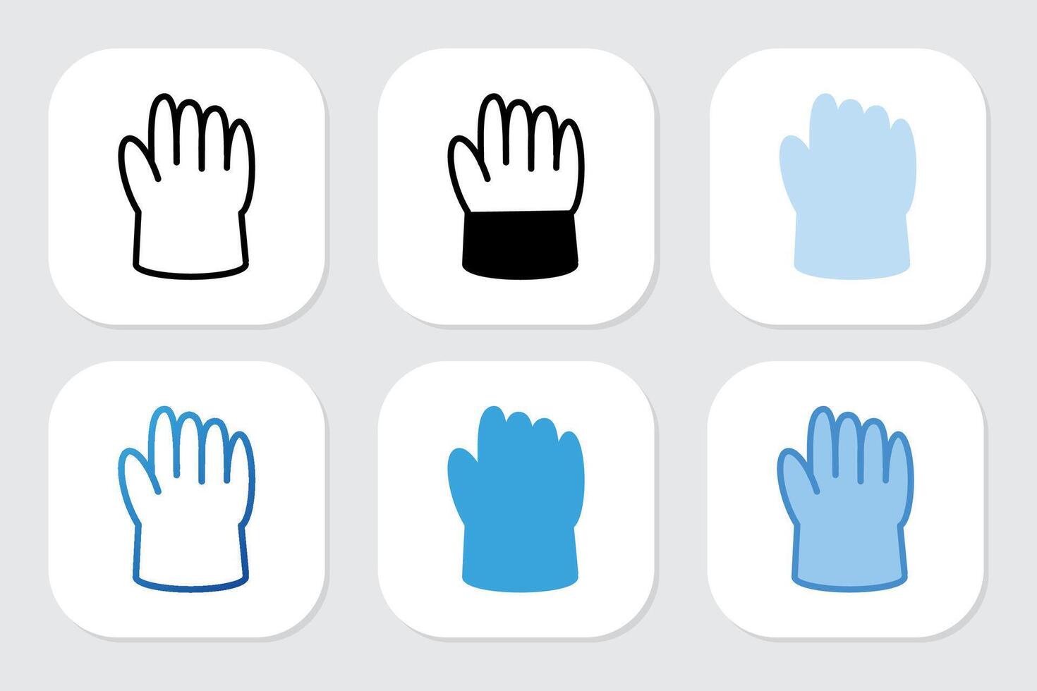 hand icons with various design styles vector