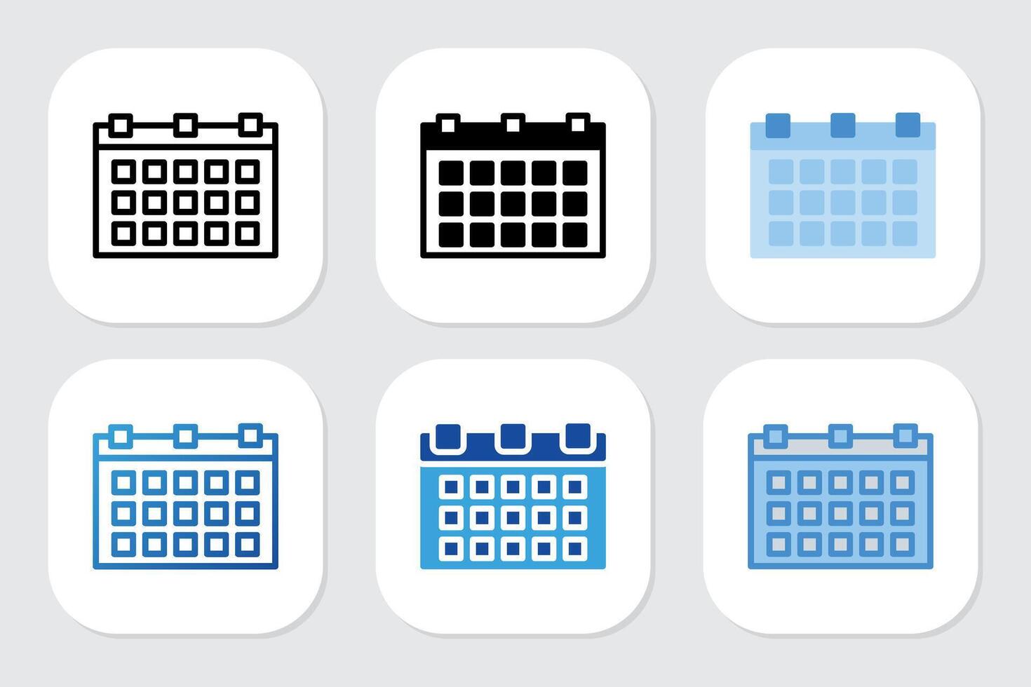 date icons with various design styles vector