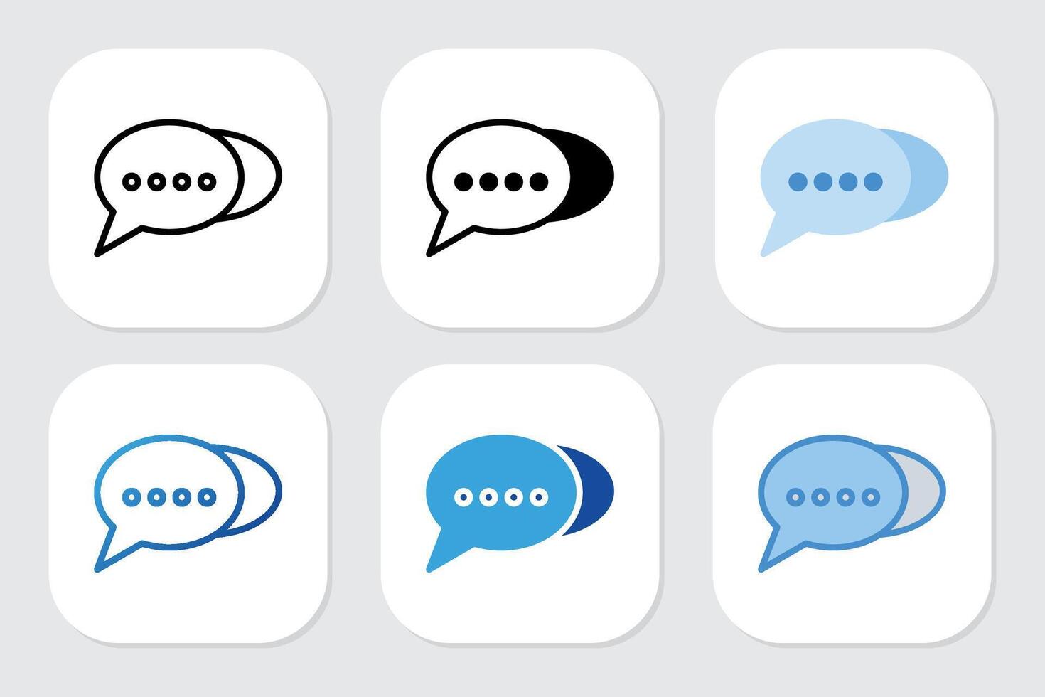 comment icons with various design styles vector