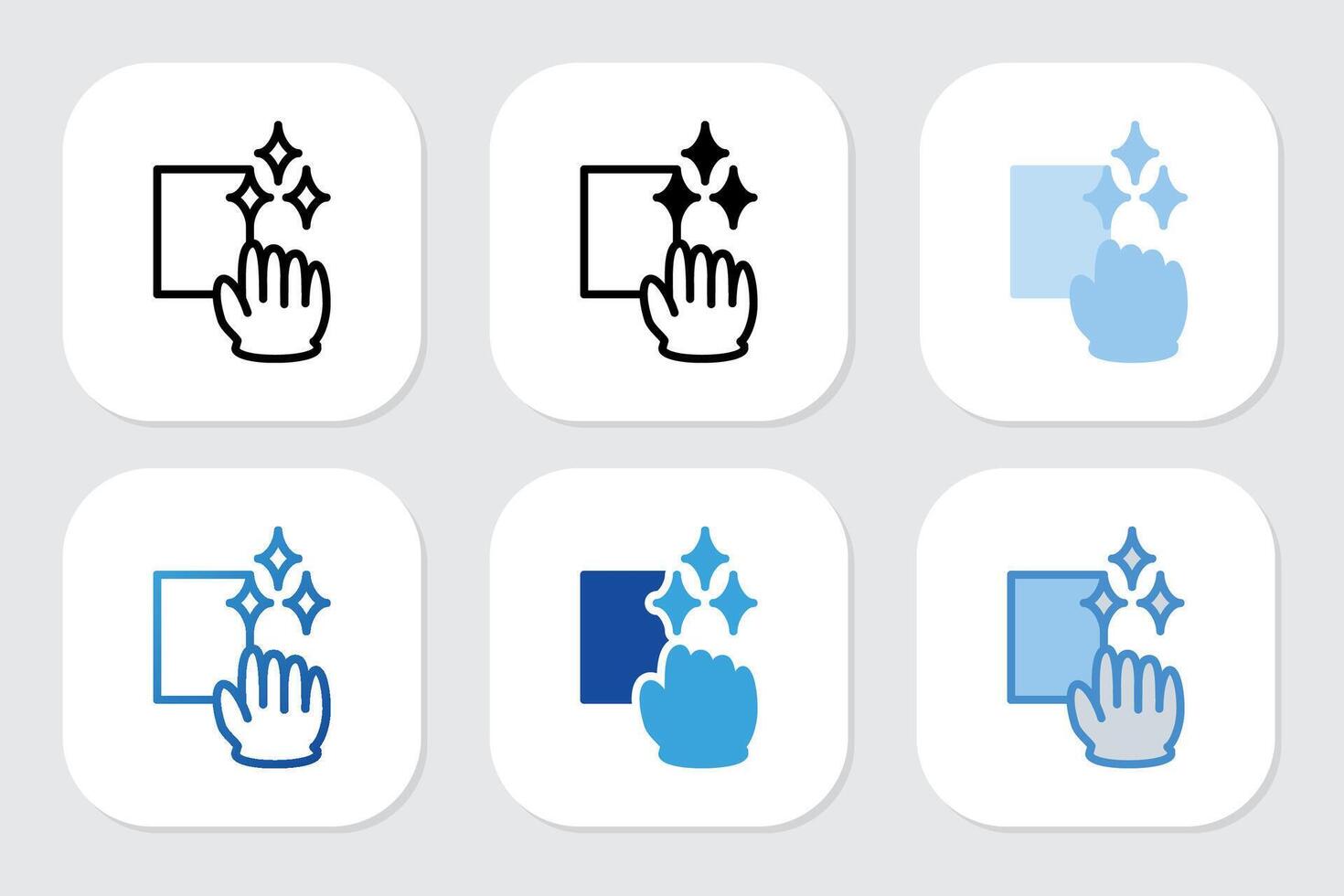 clean icons with various design styles vector
