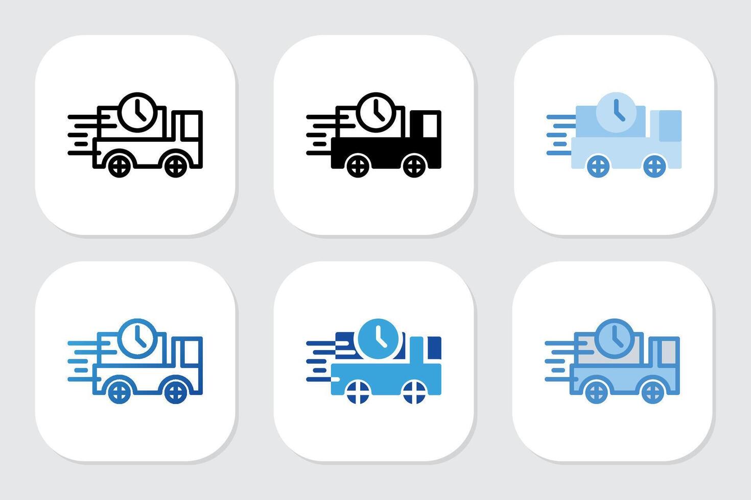 fast delivery icons with various design styles vector
