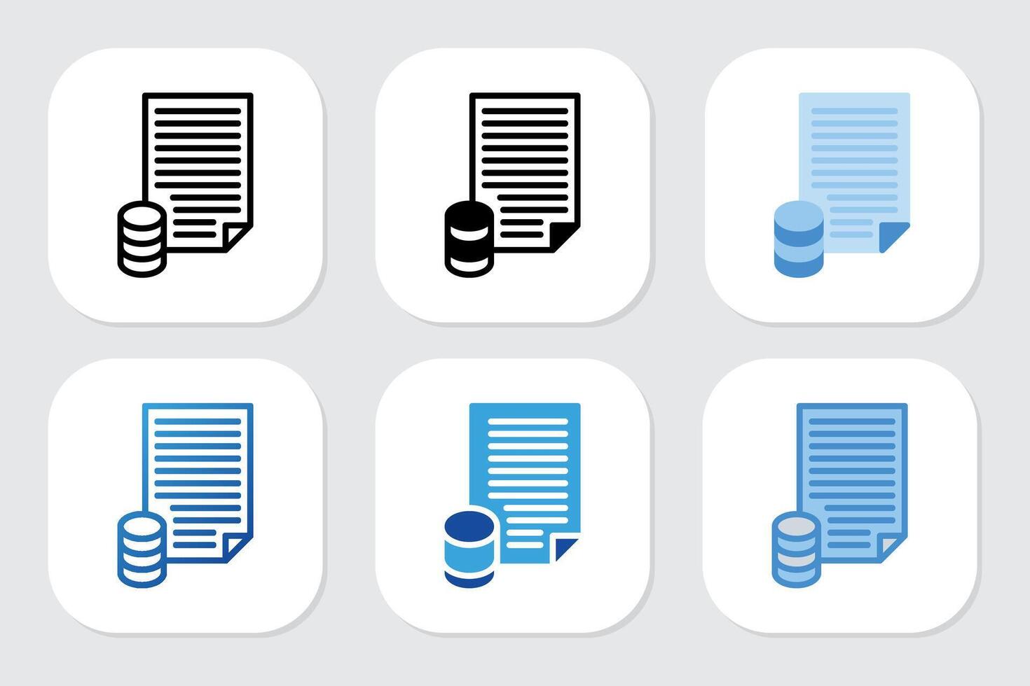 data icons with various design styles vector