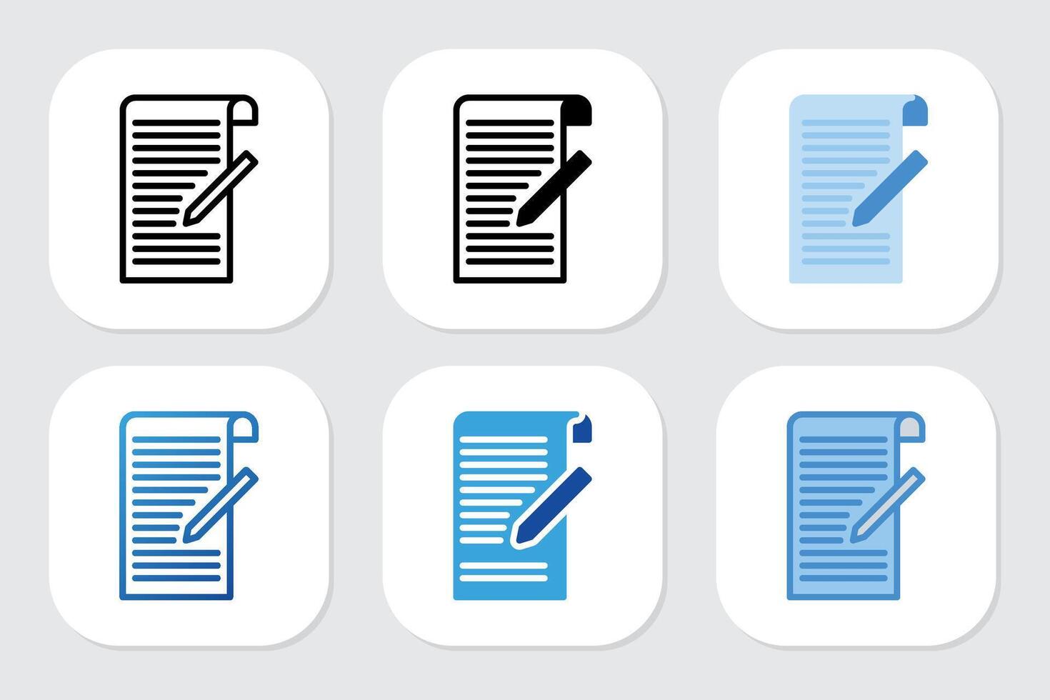 edit icons with various design styles vector