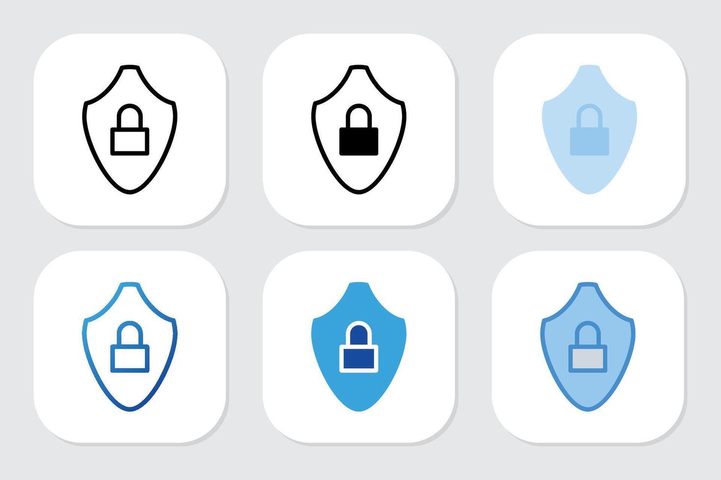 security icons with various design styles vector
