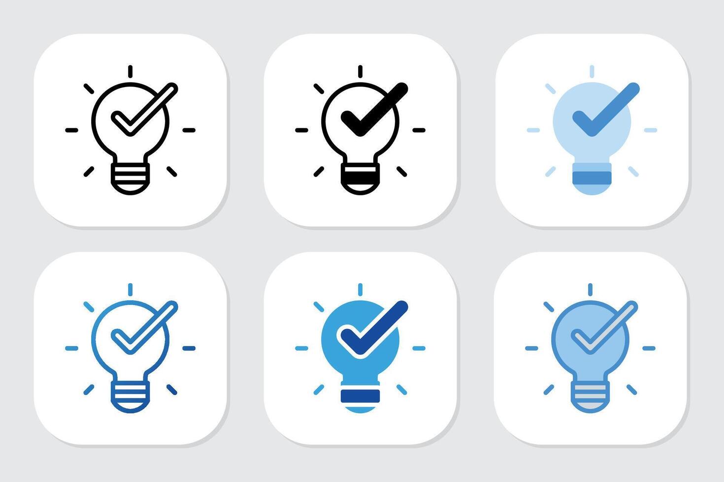 Solution icons with various design styles vector