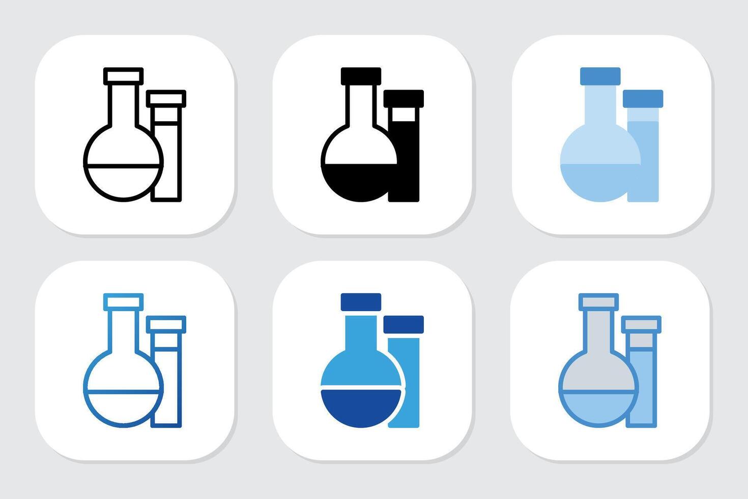 test icons with various design styles vector
