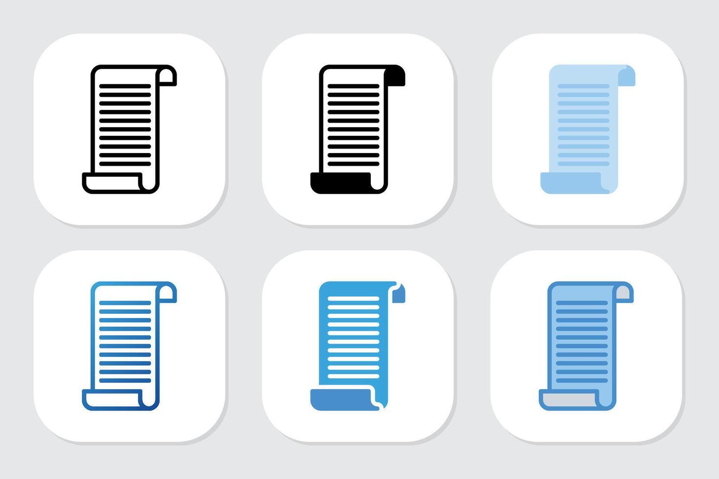 Bill icons with various design styles vector