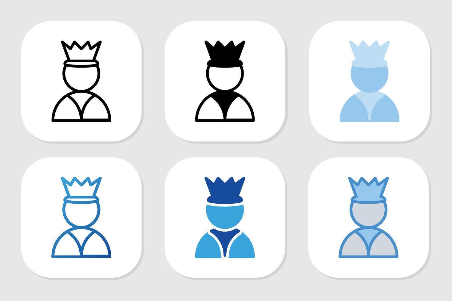 customer icons with various design styles vector