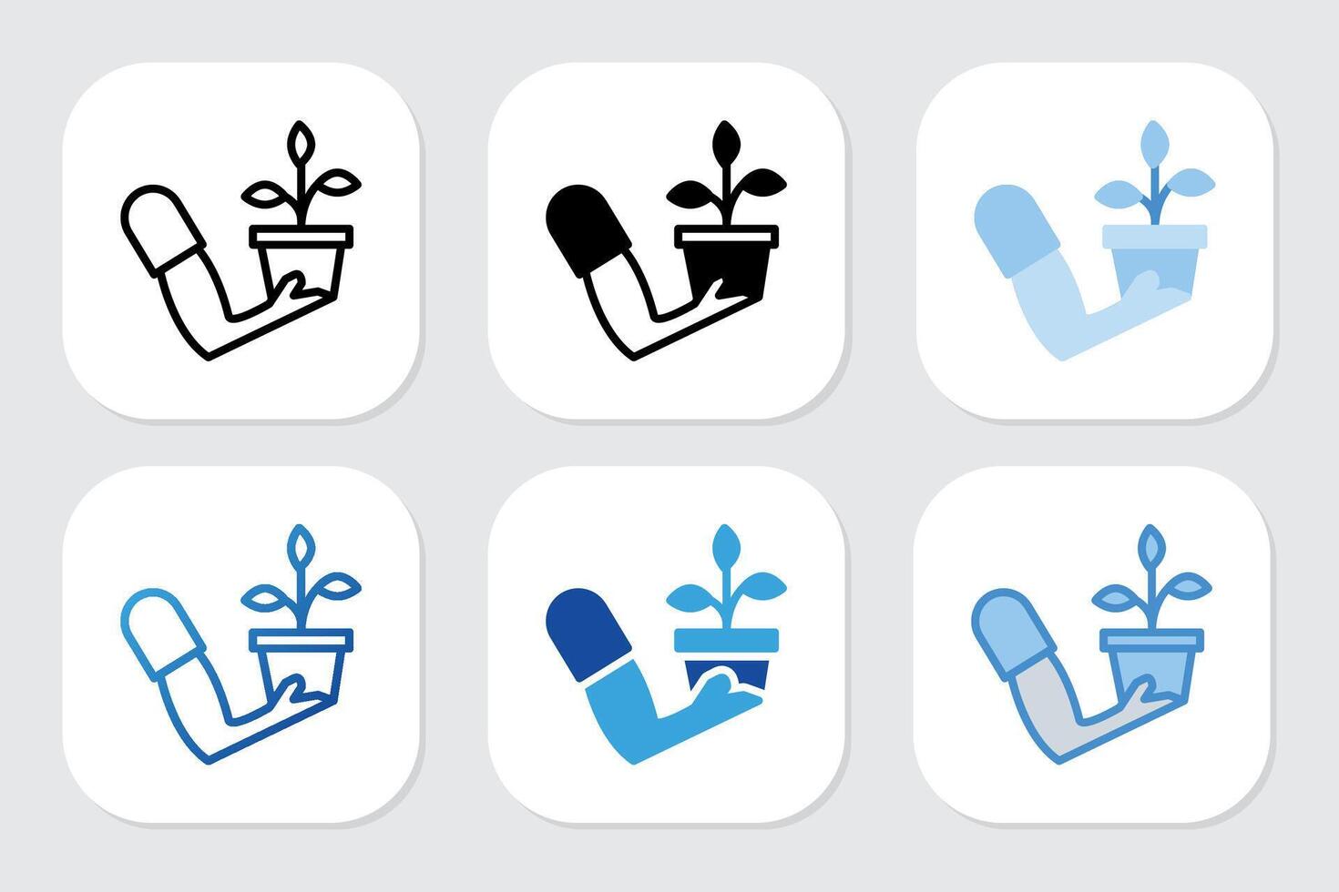 Environment icons with various design styles vector