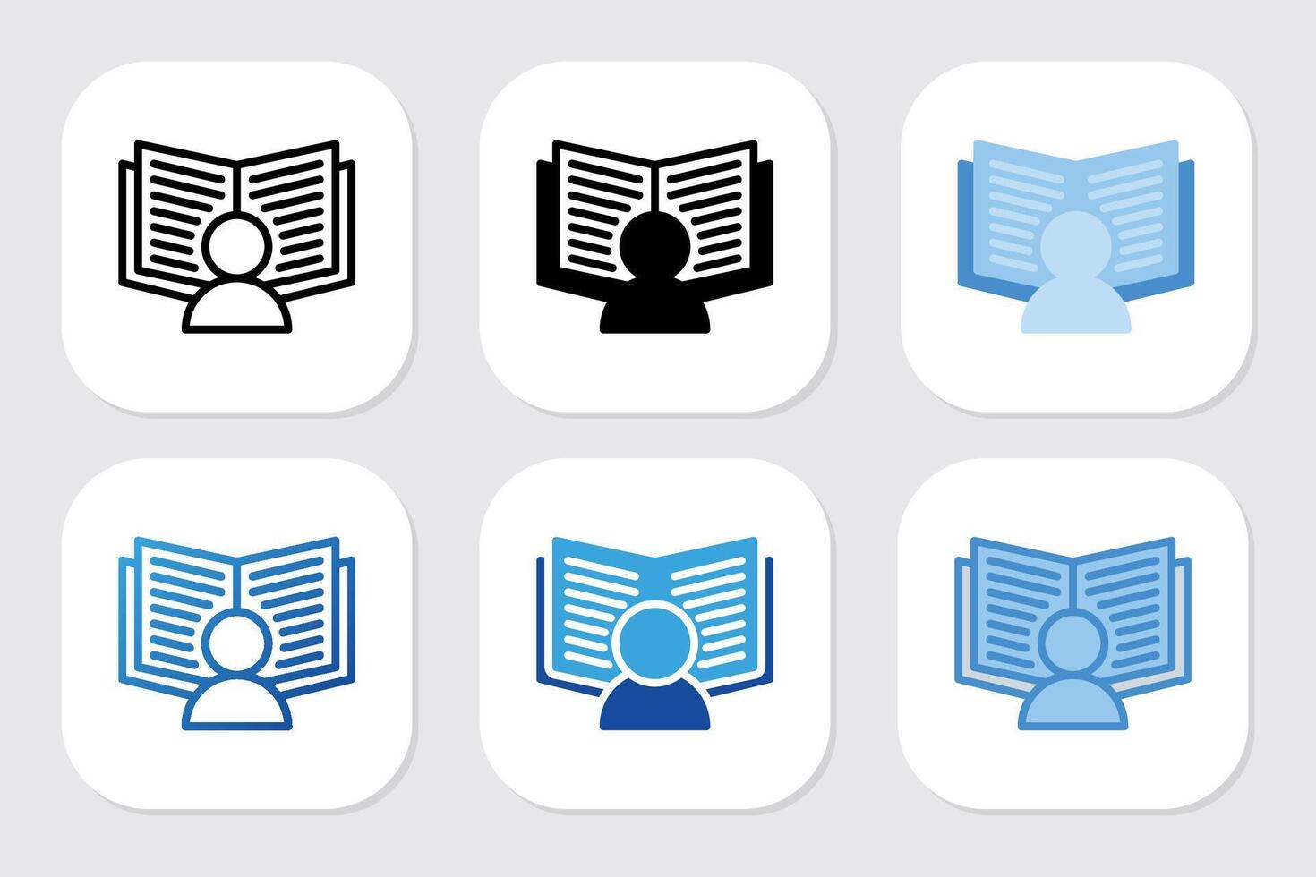 Learn icons with various design styles vector