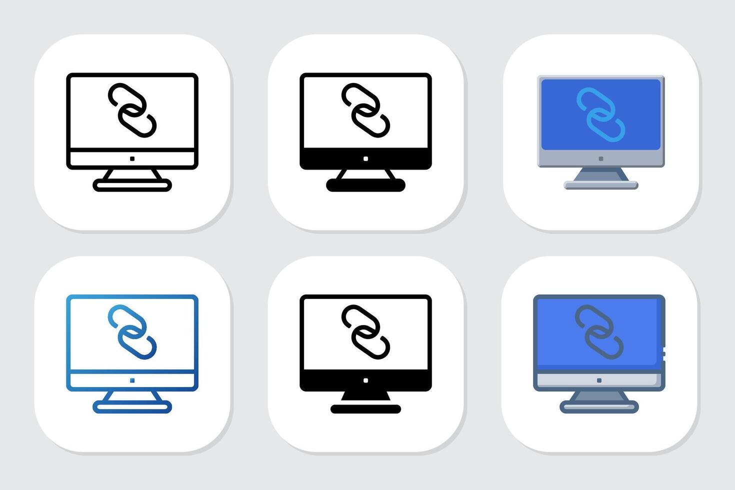 link icons with various design styles vector