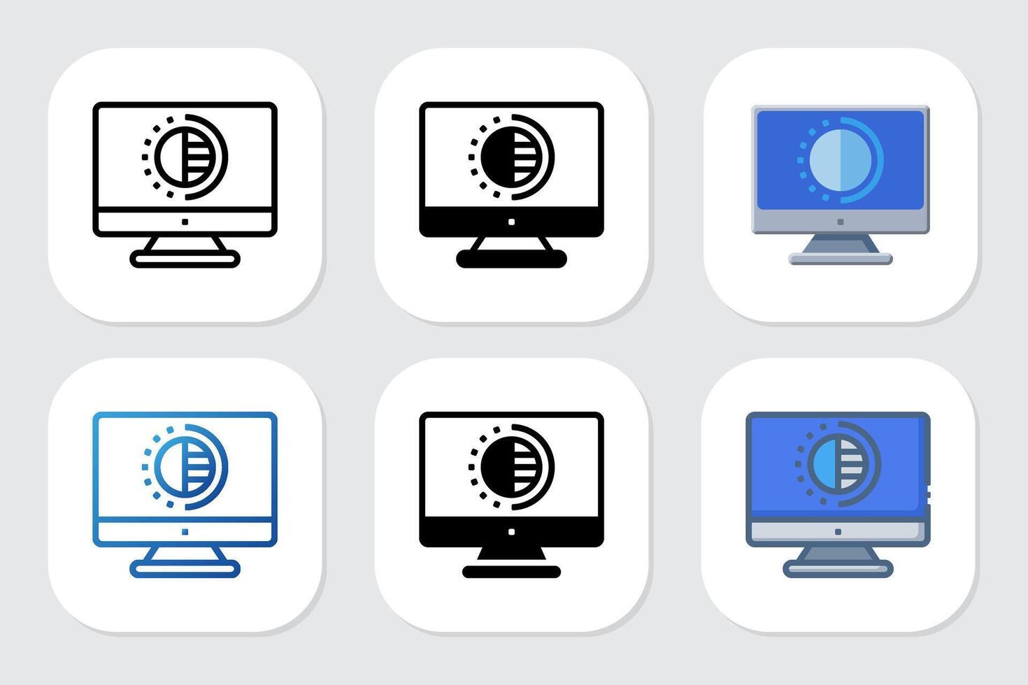 highlight icon with various design styles vector