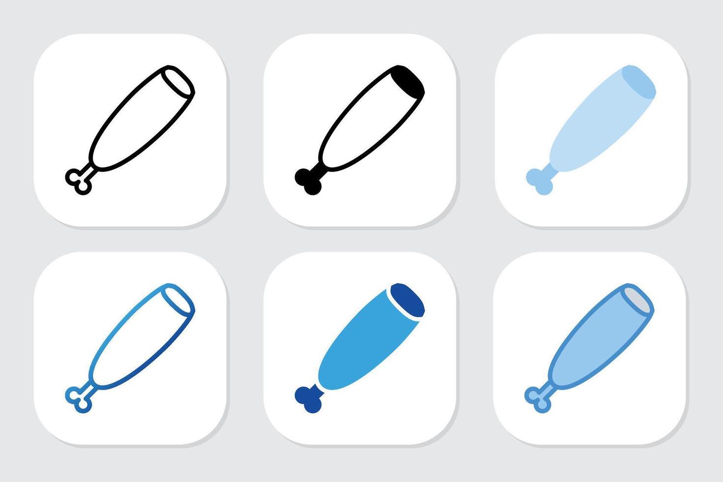 Meat icons with various design styles vector