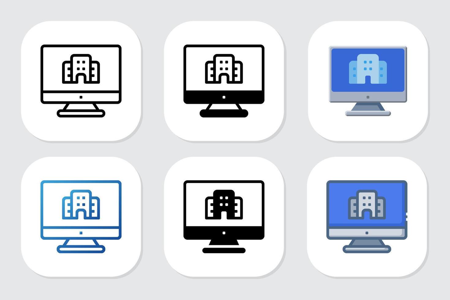 company icon with various design styles vector