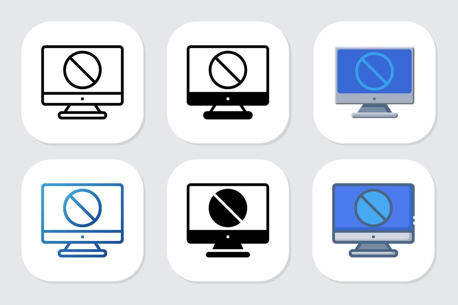 ban icons with various design styles 55507690 Vector Art at Vecteezy