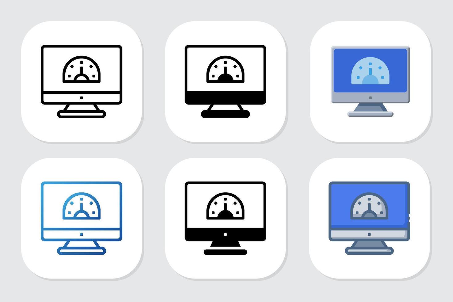 dashboard icons with various design styles vector