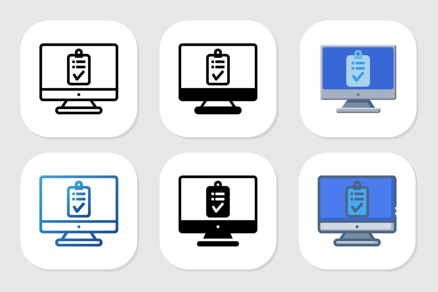 checklist icon with various design styles vector