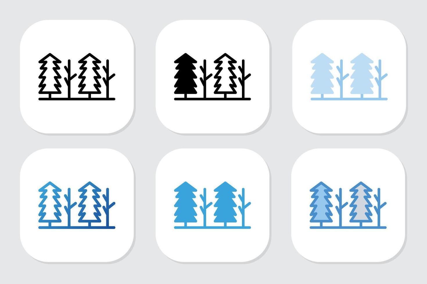Park icons with various design styles vector