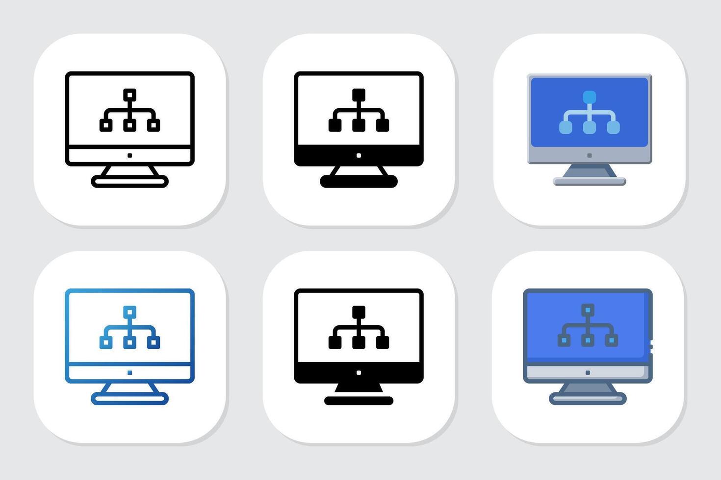 assign icons with various design styles vector