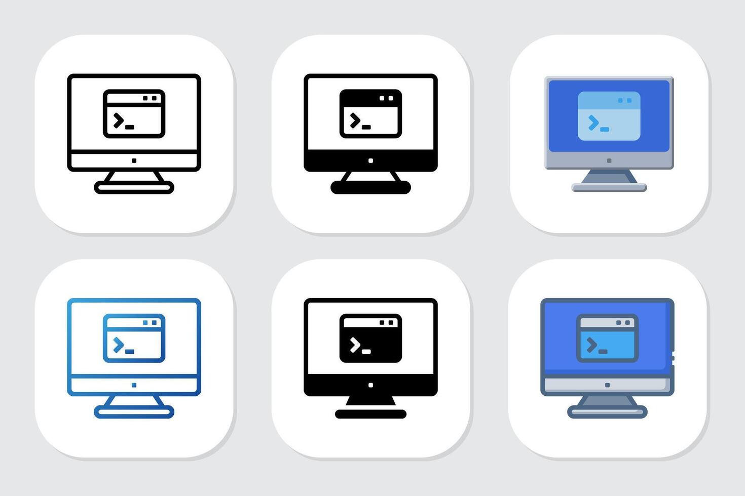 program icons with various design styles vector