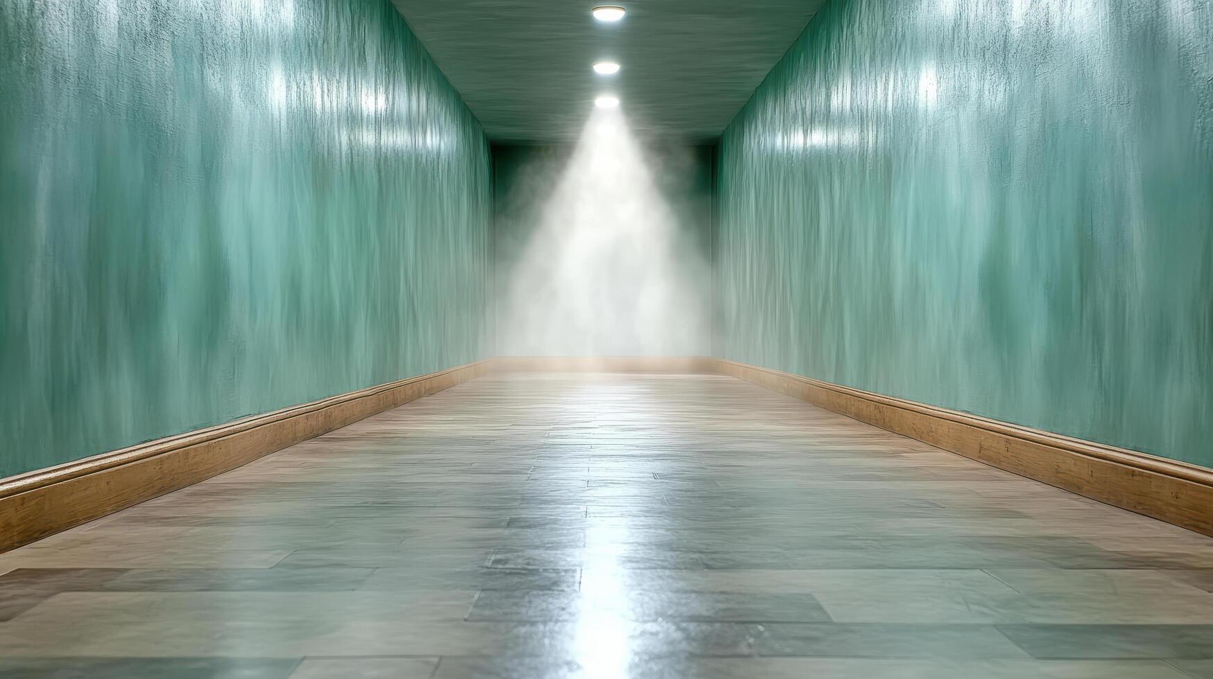 shadowy corridor in old mansion with faint whispers evokes mystery photo