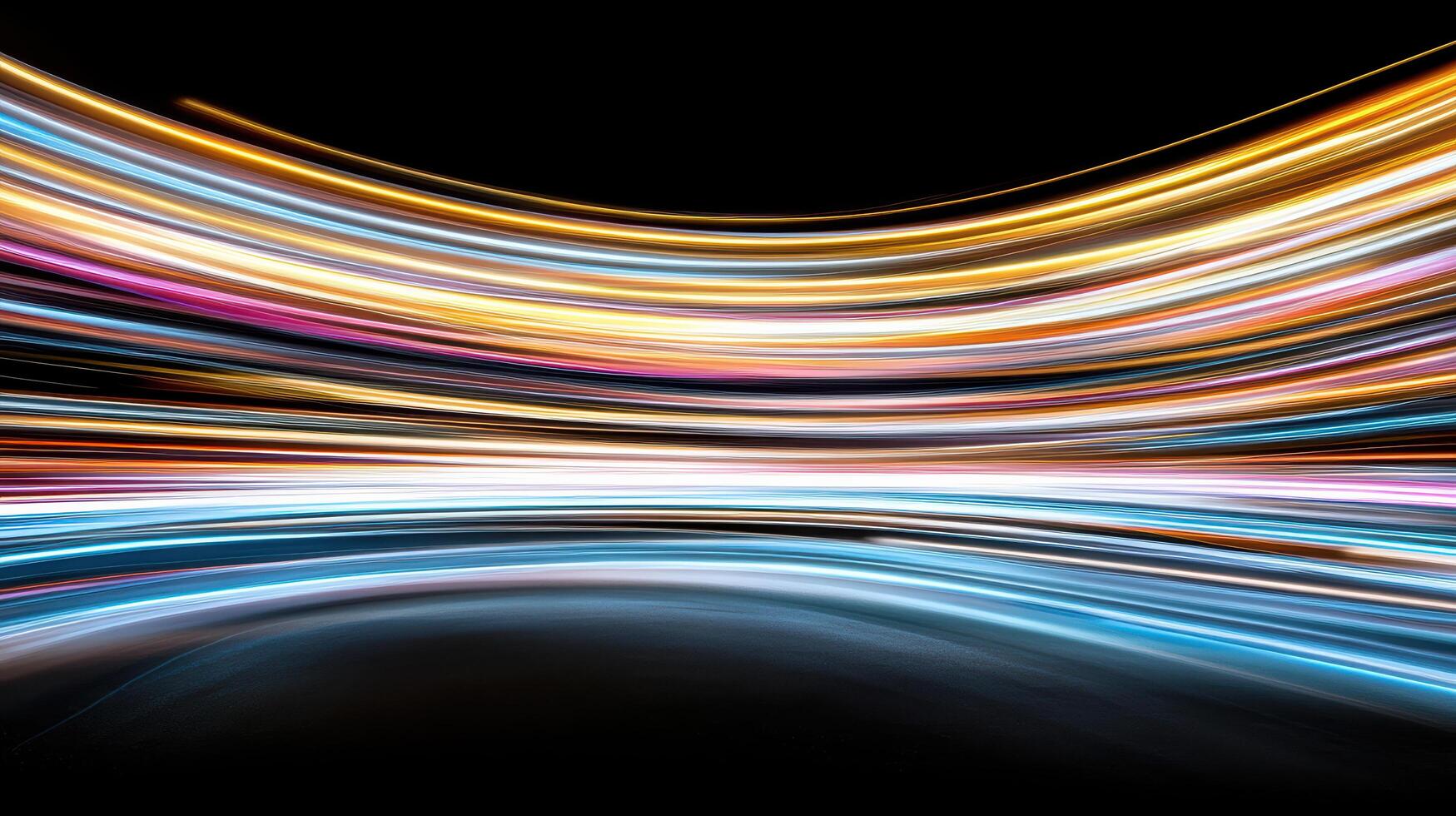 Abstract light trails in motion create vibrant patterns and colors photo