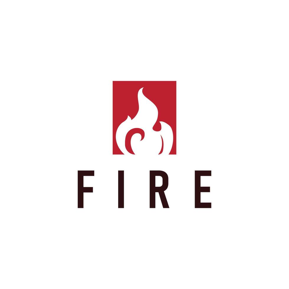symbol burning fire design with simple vector