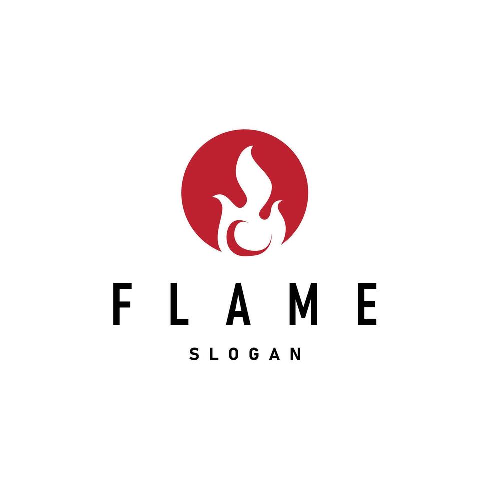flame logo minimalist template vector