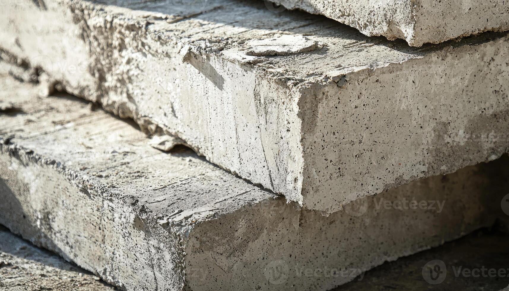 Stacked Concrete Blocks Ready For Construction photo