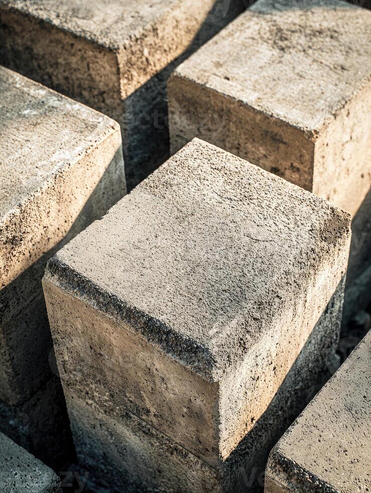 Blocks Arranged In A Geometric Pattern photo