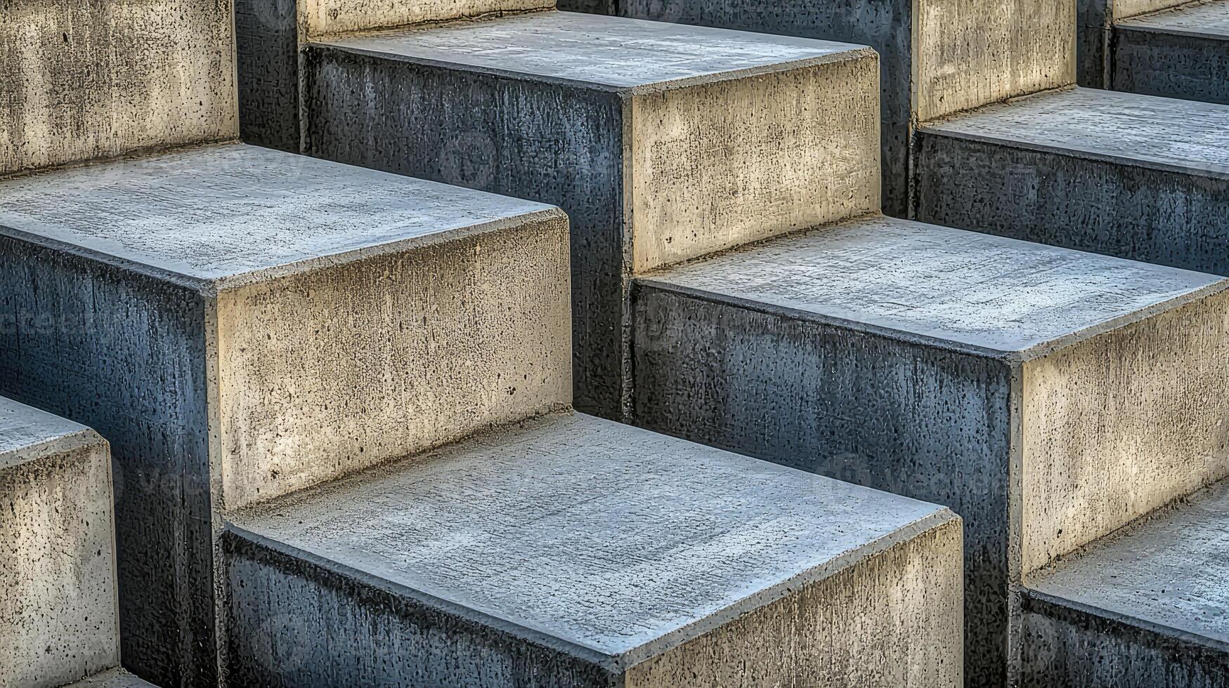 Abstract Concrete Steps Geometric Architectural Design photo