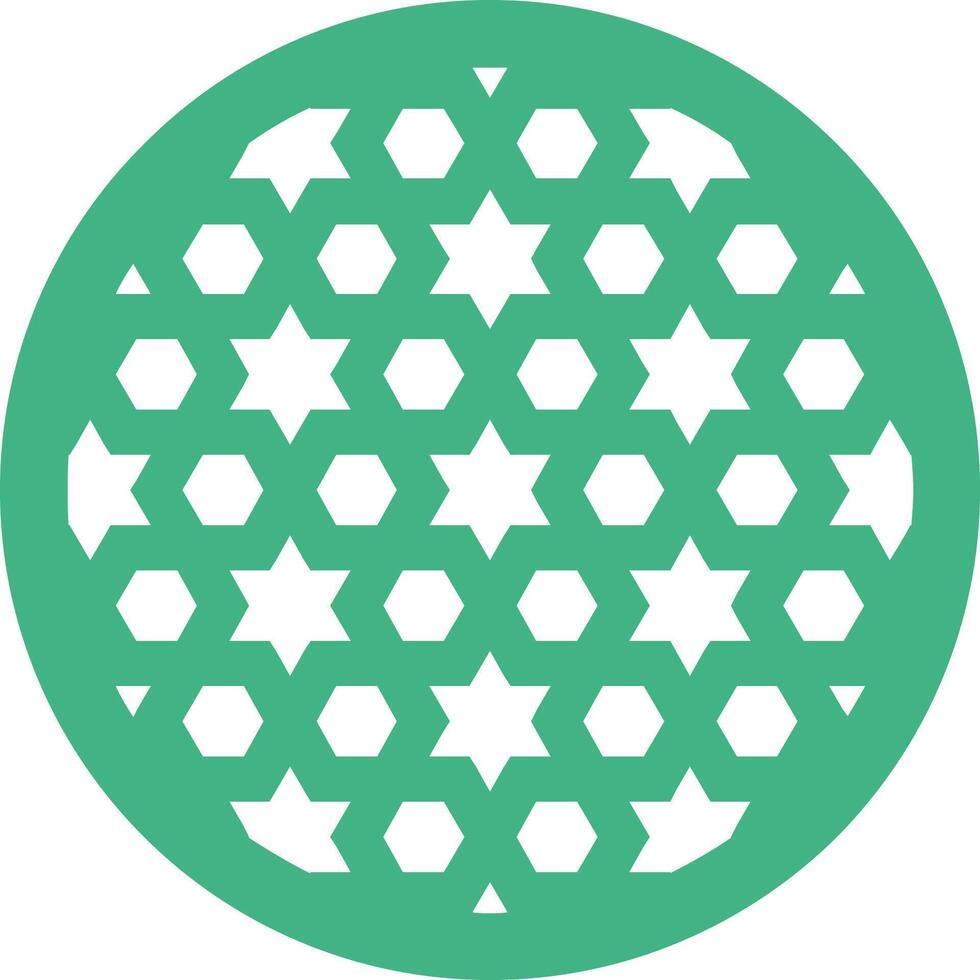 Round frame with arabic lattice pattern, Cnc router template. Window grill porthole. Geometric ornament, circular panel. Bbackground for laser cutting vector