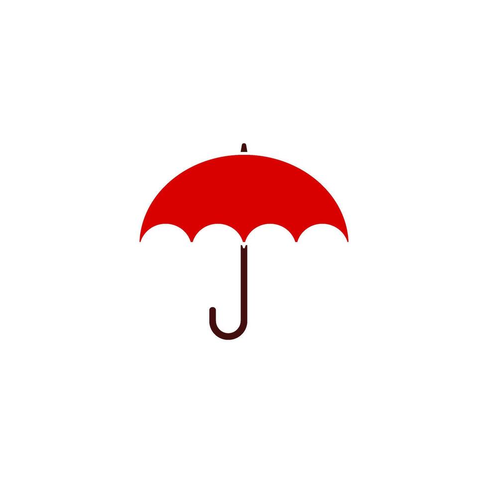 red umbrella symbol or logo vector