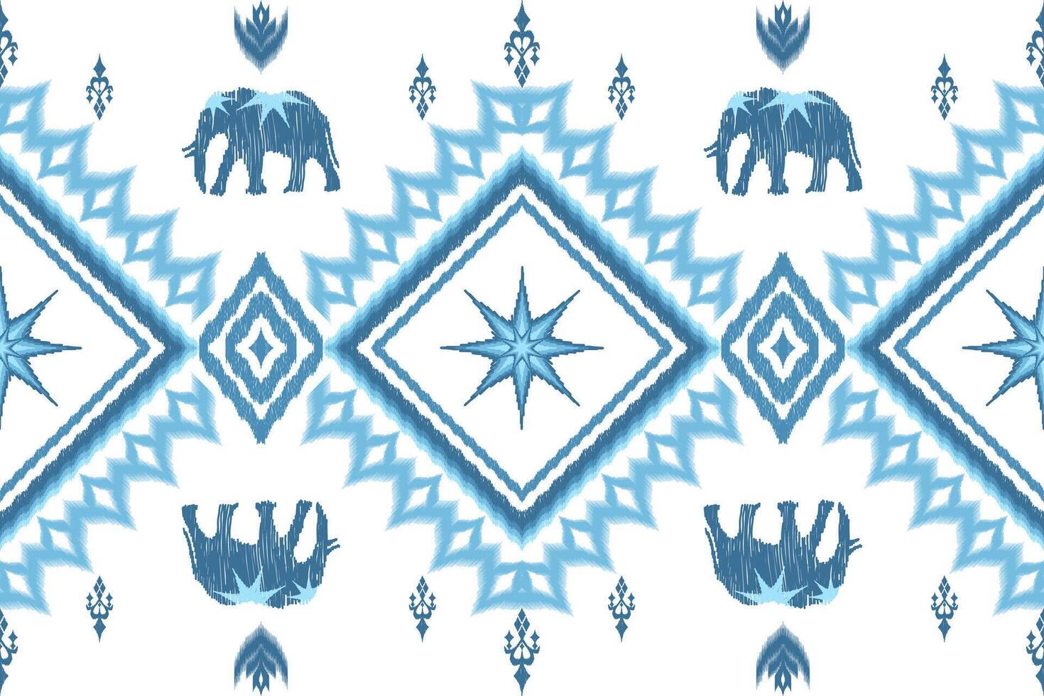 Ikat traditional art pattern vector
