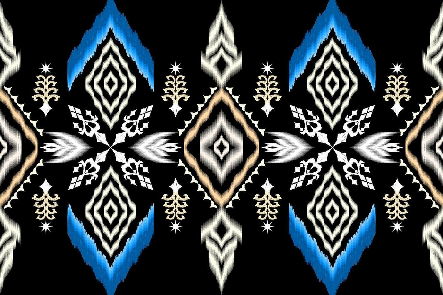 ethnic oriental pattern traditional on black background.Aztec style vector