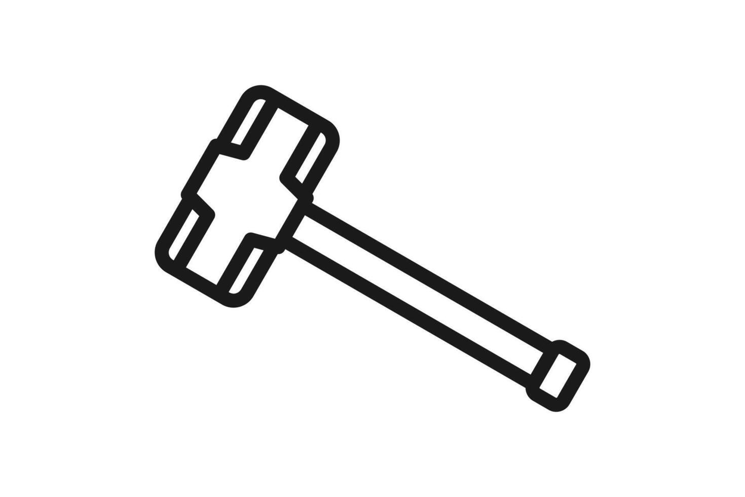 sledgehammer icon line design vector