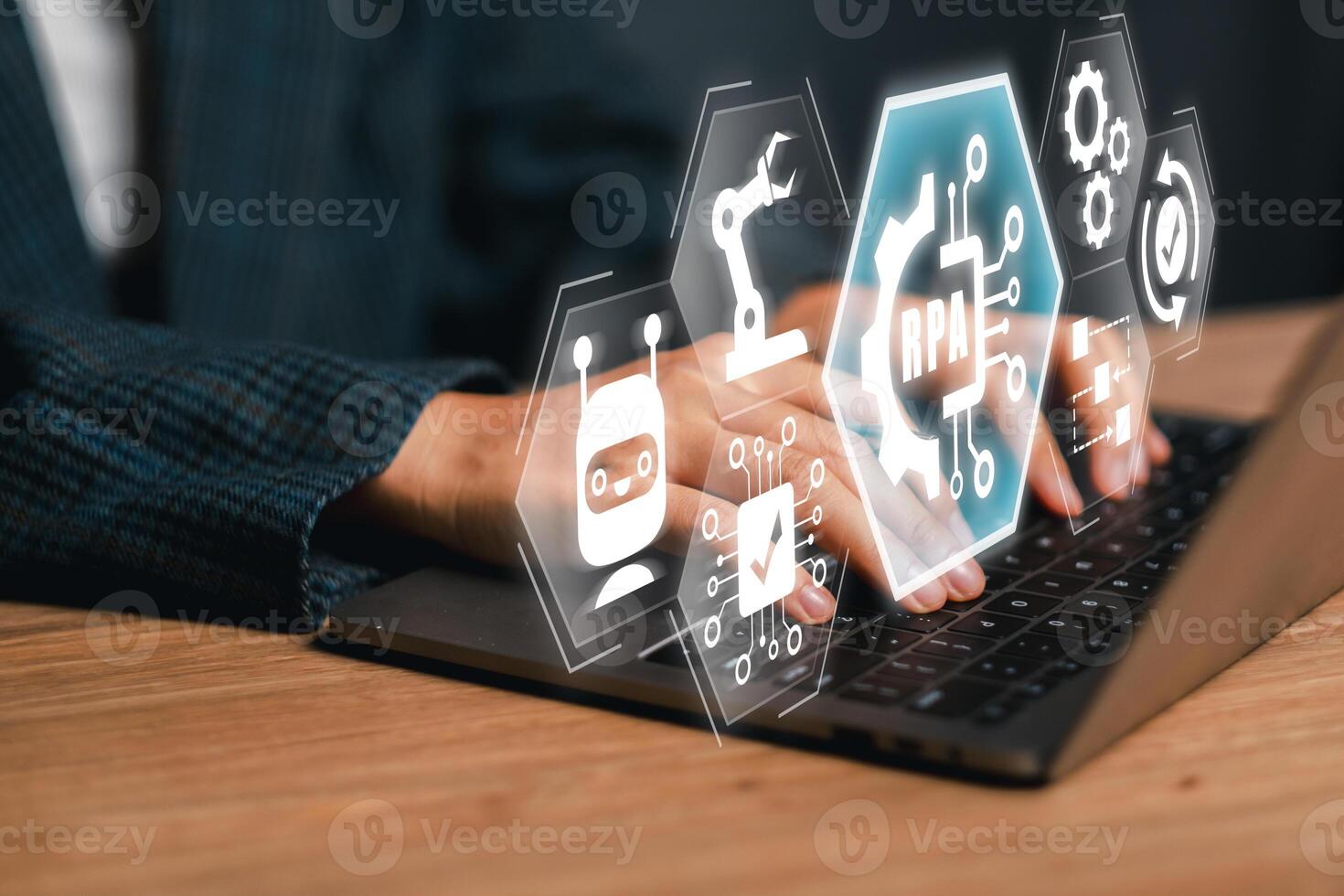 Explore the future of business with robotic process automation, enhancing efficiency through digital technology and innovation. photo