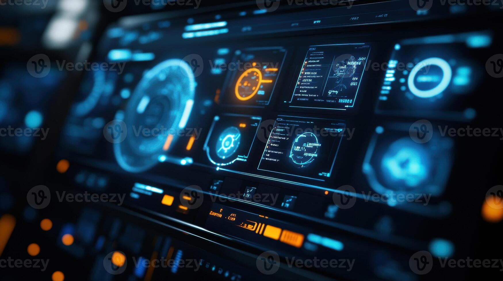 An upclose view of a smart factory dashboard featuring touch controls and visual readouts that monitor machine communications with digital notifications peppering the screen for realtim photo