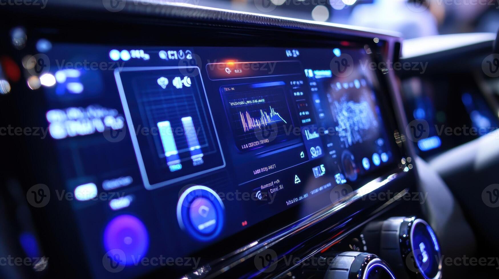 A closeup of a diagnostic display on a machine showing live feedback and alerts on machine status in an interactive interface made possible by 5G technology photo