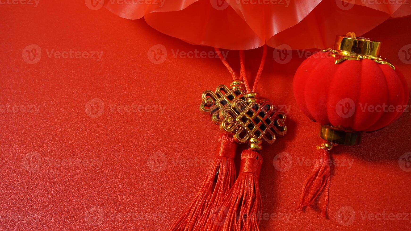 Chinese New Year Decoration with Empty Space photo