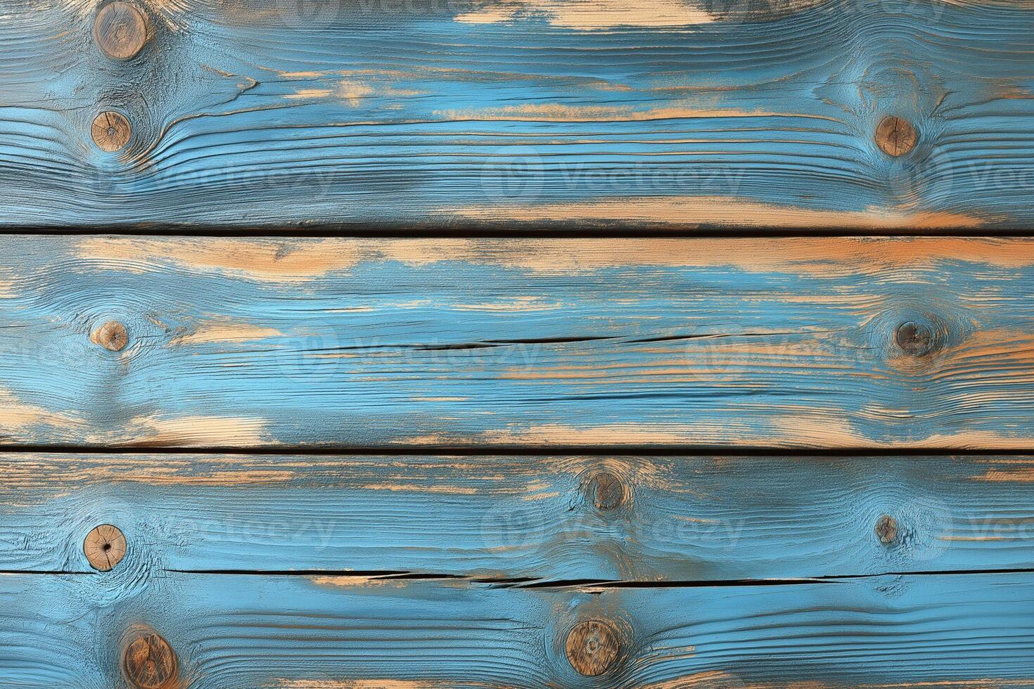 Vibrant blue weathered wooden planks creating an artistic backdrop for creative designs. photo