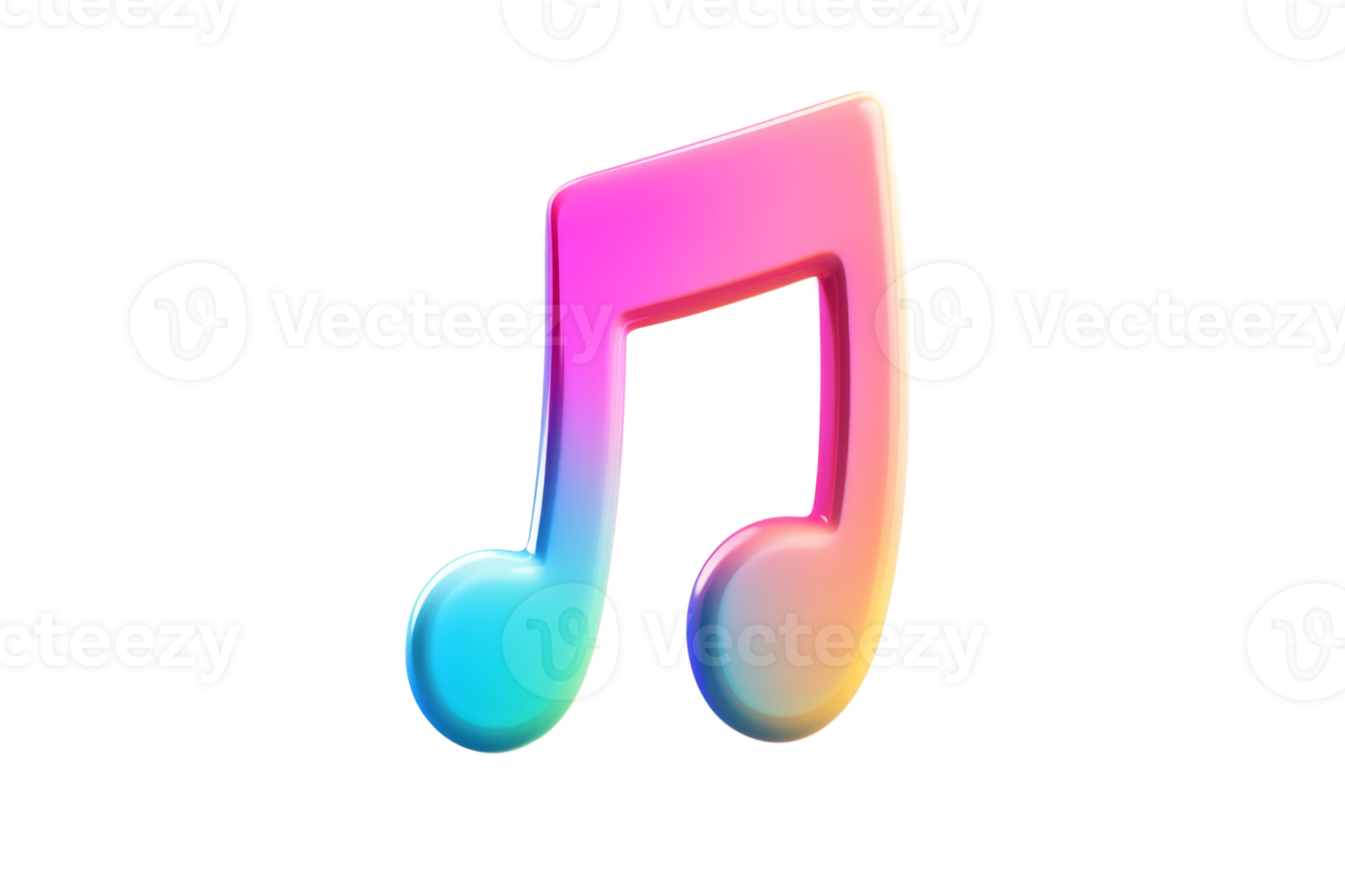 An image of a colorful music note png