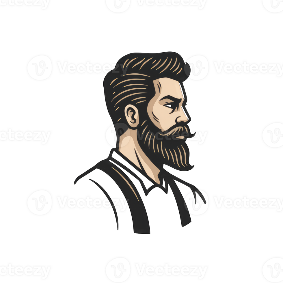 Bearded Man Portrait png