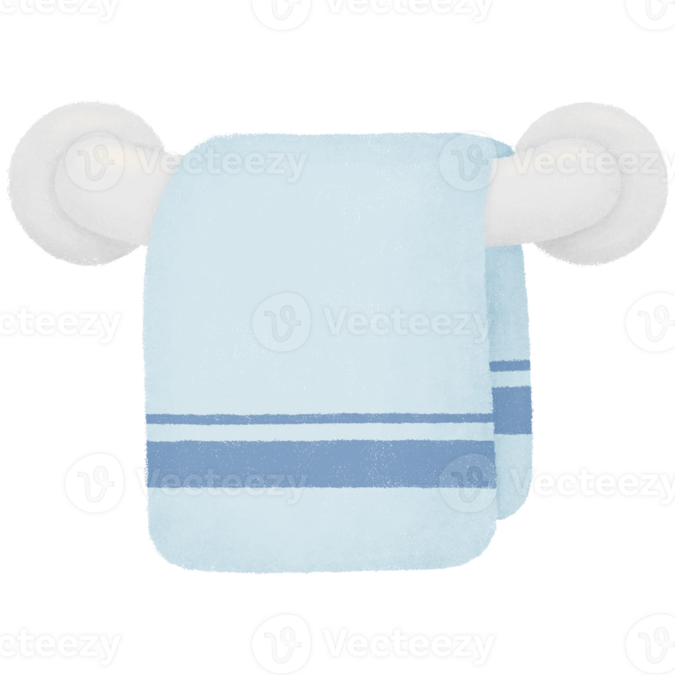 Blue shower towel png