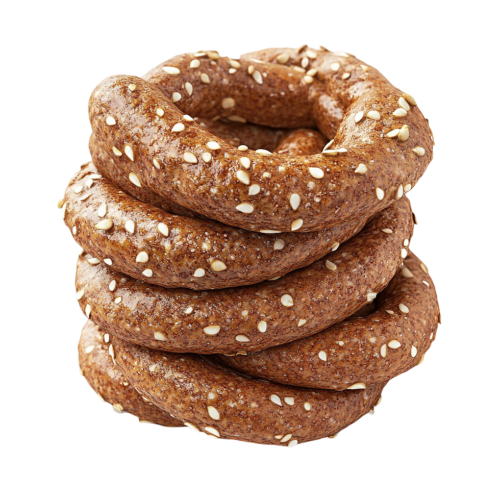 a stack of pretzels png