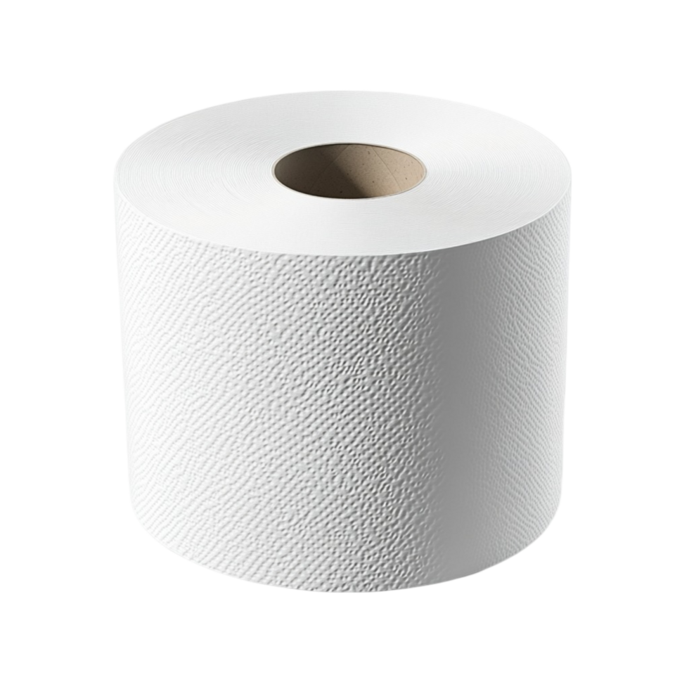 a roll of toilet paper white png