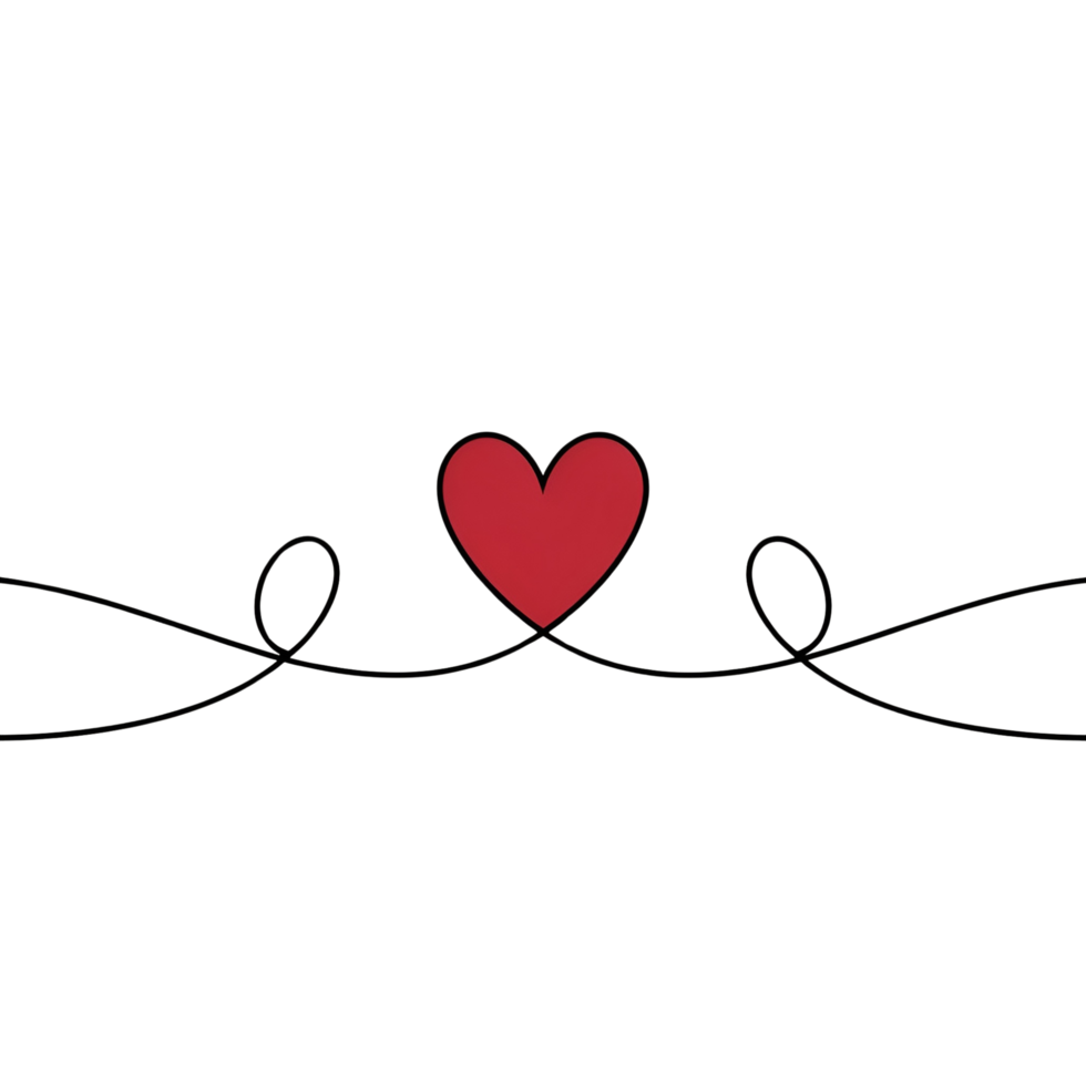 Heart Shape Outline design png