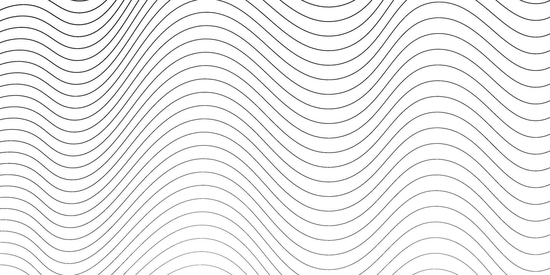 Abstract Black and White Patterns with Fluid Lines vector