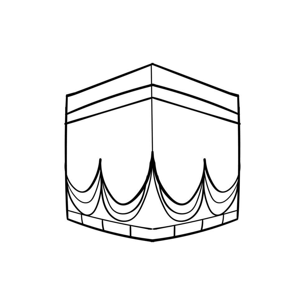 Traditional Islamic Architecture Of Kaaba In Mecca vector